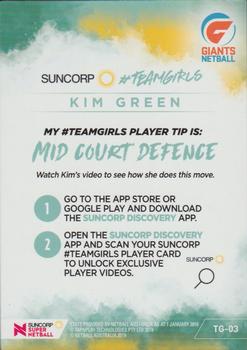 2019 Tap 'N' Play Suncorp Super Netball - #Teamgirls #TG-03 Kim Green Back